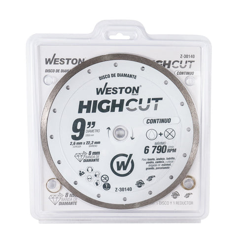 Disco de Diamante Rin Continuo 9" HighCut | Z-30140