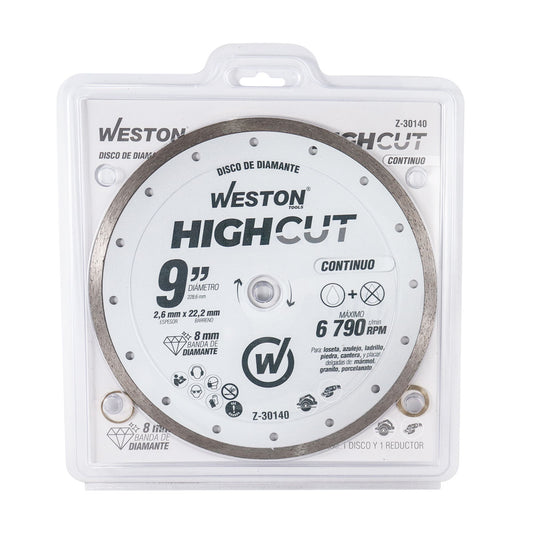 Disco de Diamante Rin Continuo 9" HighCut | Z-30140