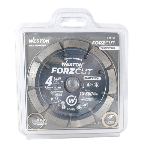 Disco de Diamante Rin Segmentado 4-1/2" ForzCut | Z-30150