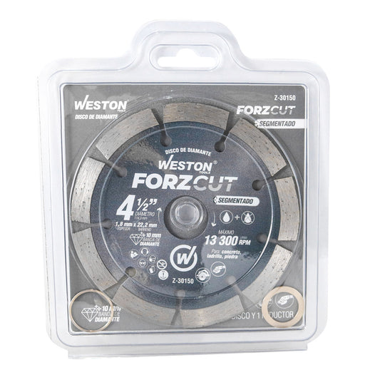 Disco de Diamante Rin Segmentado 4-1/2" ForzCut | Z-30150