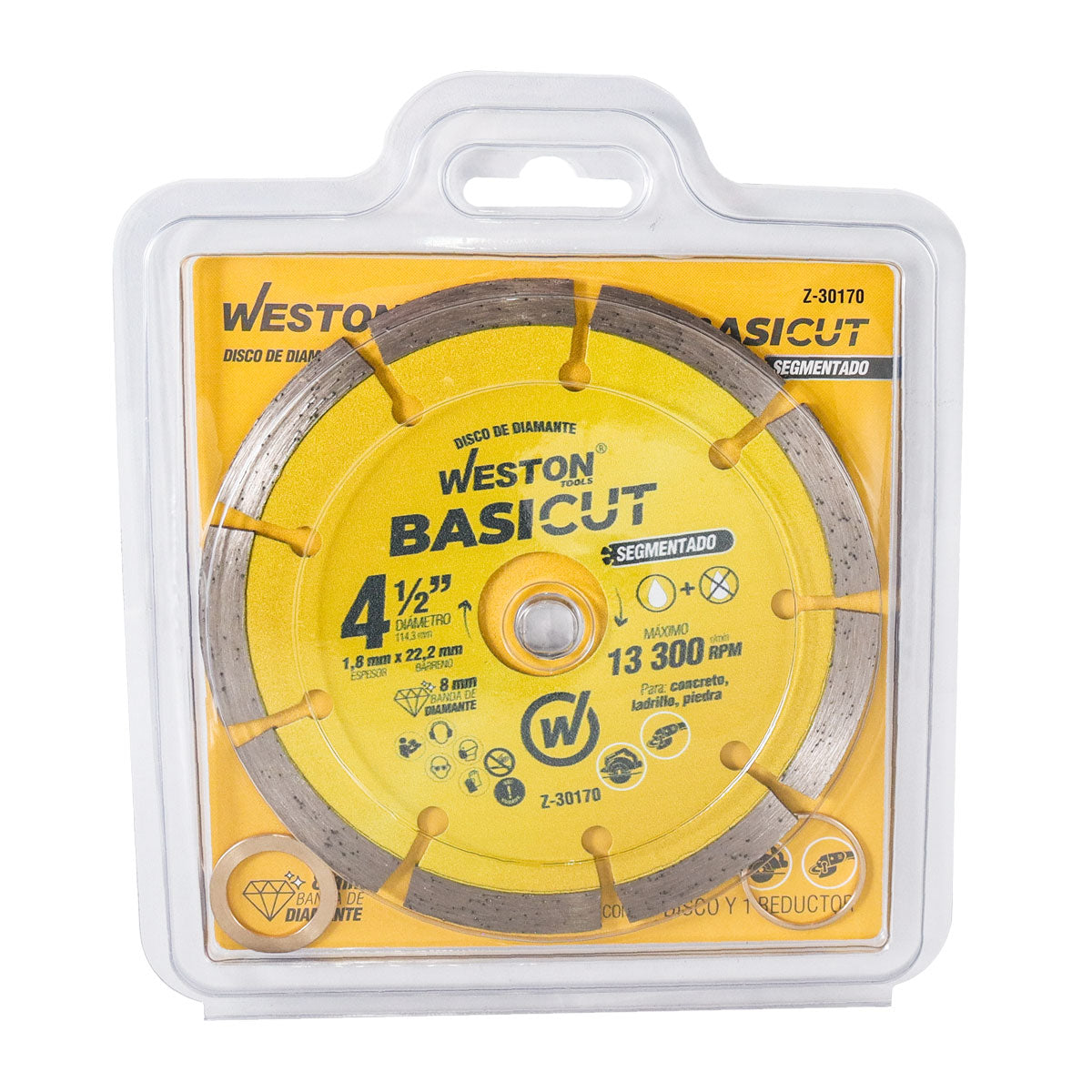 Disco de Diamante Rin Segmentado 4-1/2" BasiCut | Z-30170