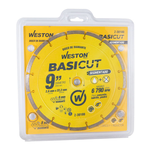 Disco de Diamante Rin Segmentado 9" BasiCut | Z-30180