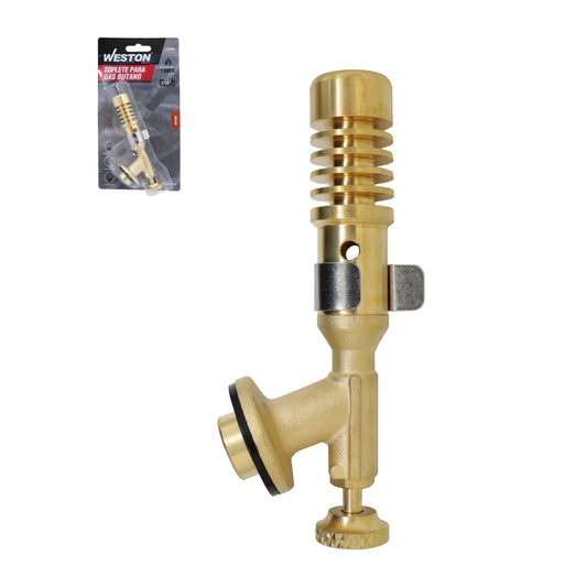 Soplete de Butano Encendido Manual Construcción en Latón Conexión 7/16" | Z-61954