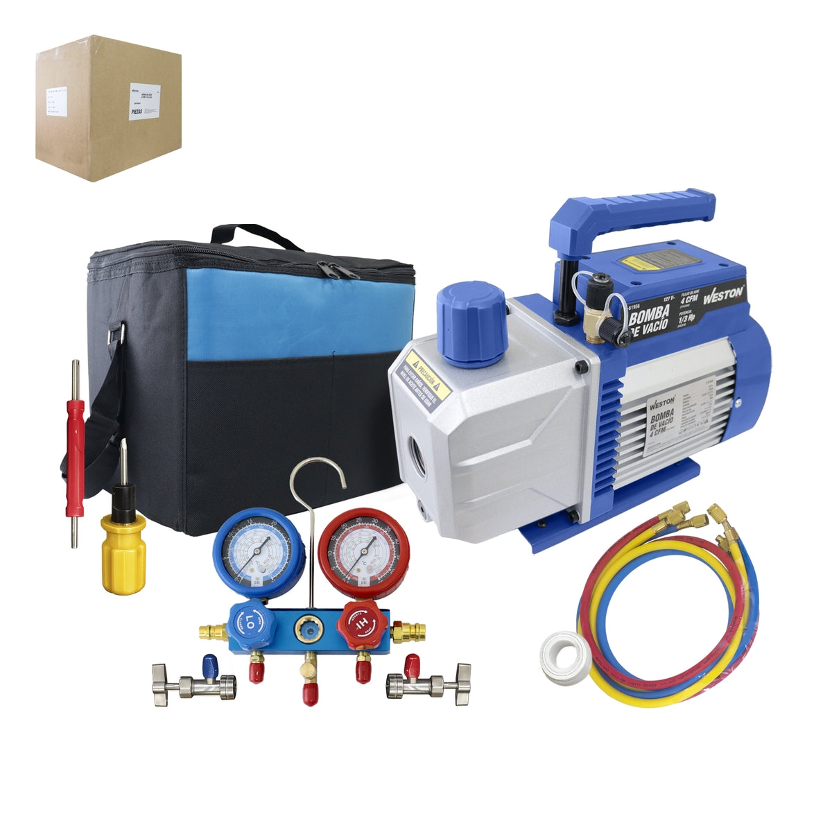 Kit Bomba De Vacío 4 CFM HVAC Y Manguera Regulador | Z-61956