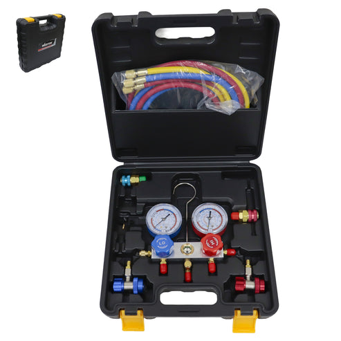 Juego De Manómetros Manifold 500 PSI Refrigerante R12 R22 | Z-61961