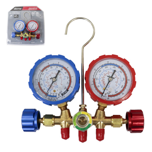 Juego De Manómetros Manifold Refrigerantes R22 R134A R404A | Z-61964