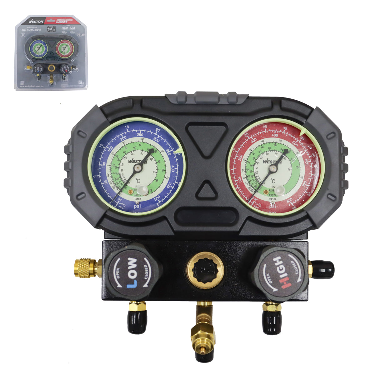 Juego De Manómetros Manifold Refrigerantes R22 R134A R404A | Z-61967