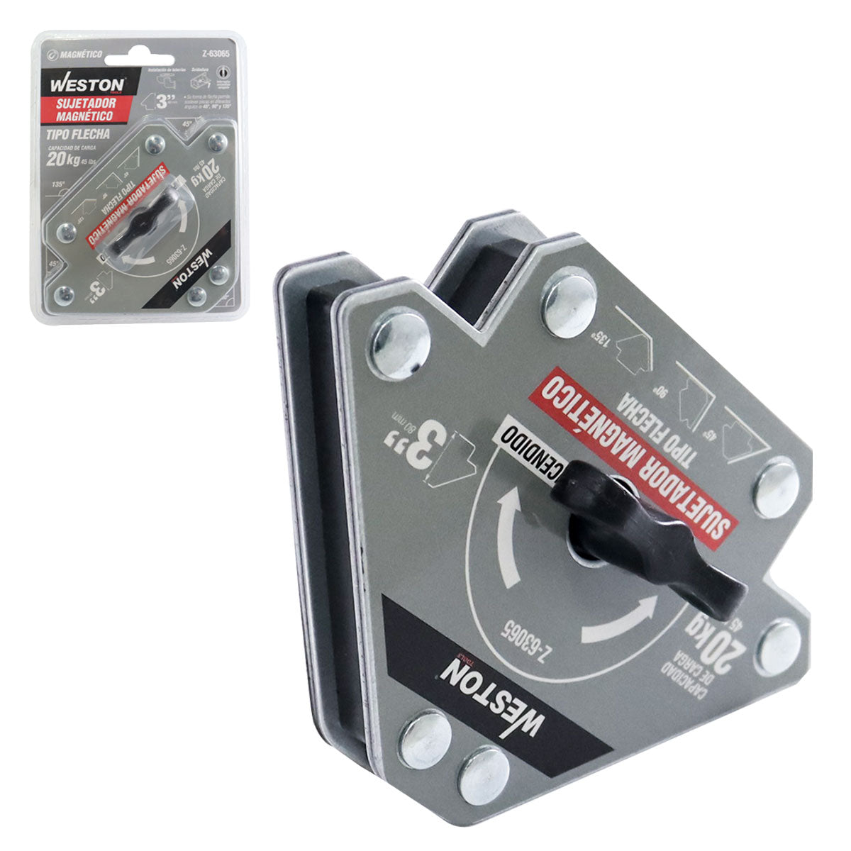 Sujetador Magnetico Tipo Flecha para Soldar 3" - 20KG | Z-63065