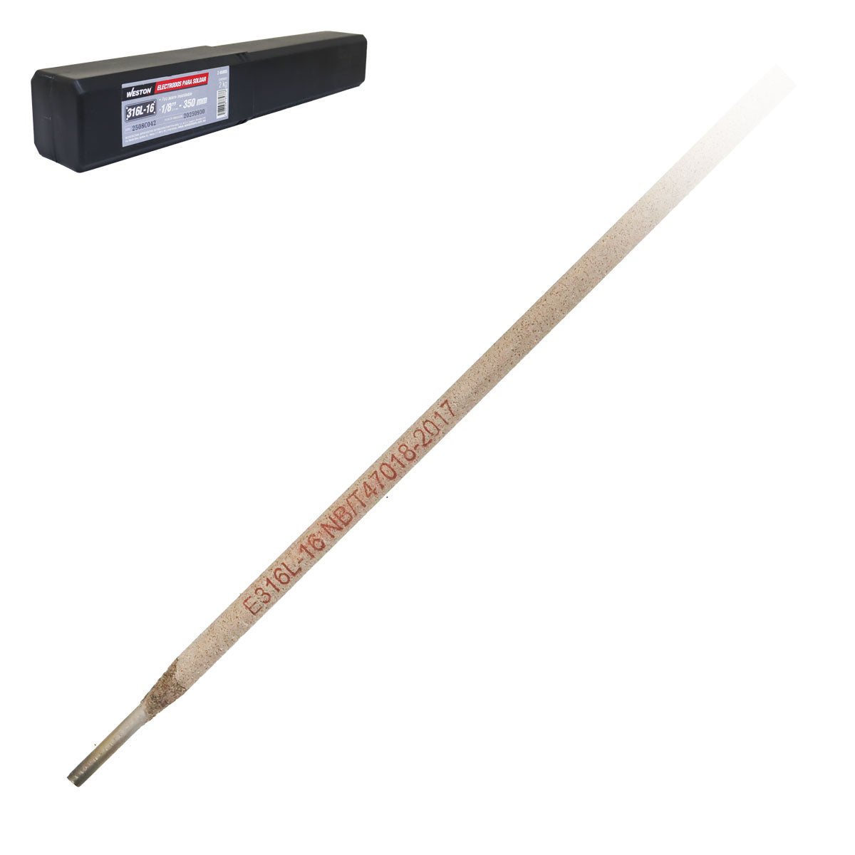 Electrodo Para Soldar Acero Inoxidable 316L-16 1/8" - 350MM (CAJA 2KG)