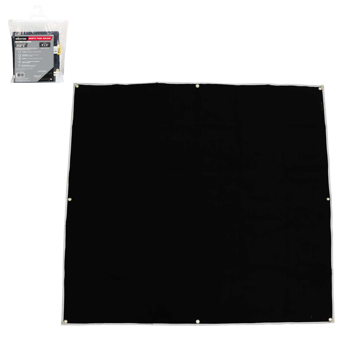 Manta de Soldadura Negra de Fibra de Vidrio para Soldadura 6’ x 6’ | Z-68295