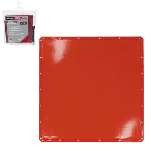 Cortina para Soldar Roja 6’ x 8’ | Z-68302