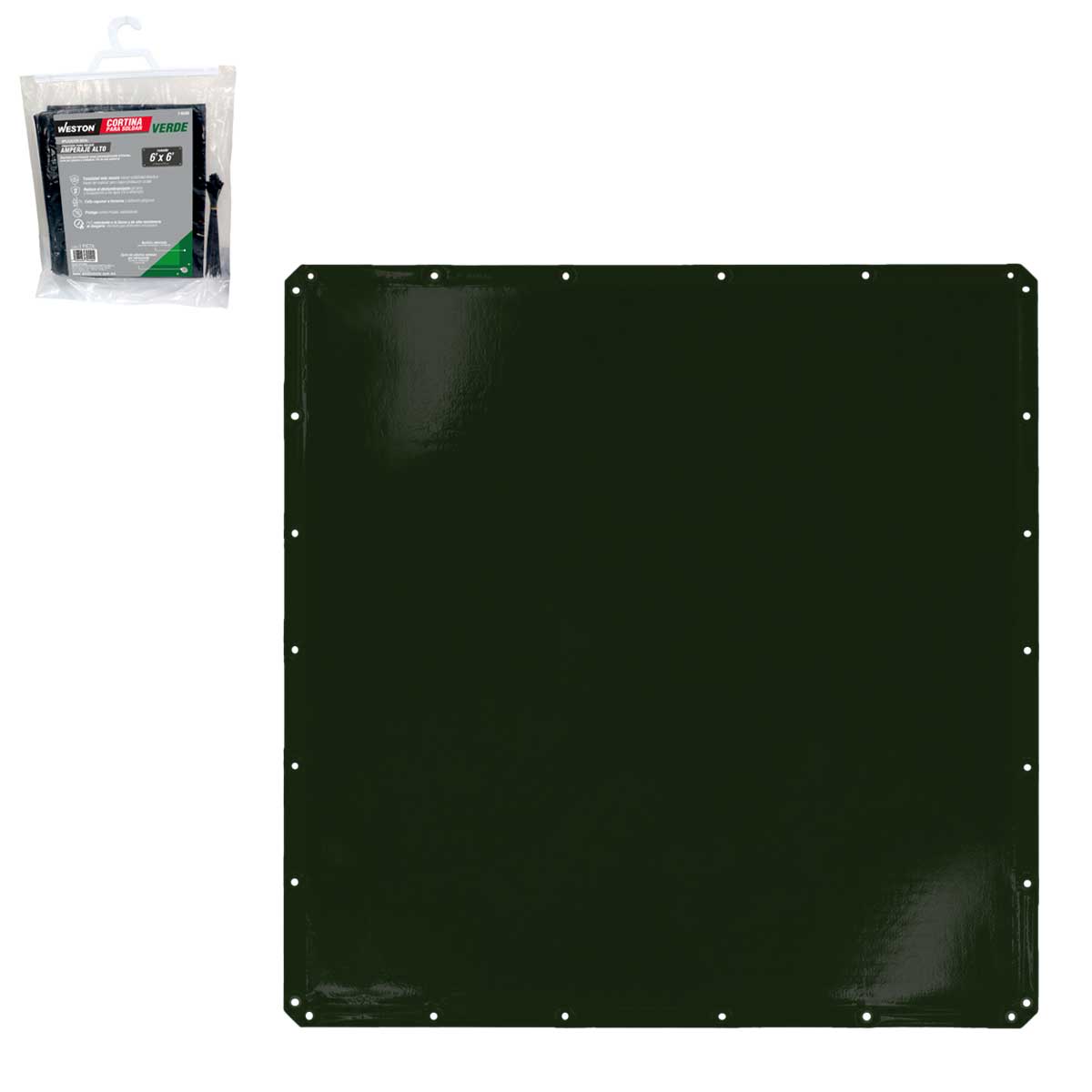 Cortina para Soldar Verde 6’ x 8’ | Z-68307