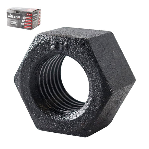 Tuerca Hexagonal Pesada Grado 2H 3-1/2-8 Acabado Pavonado - Alta Resistencia Estructural - Caja Master c/3 pzas | ZK-11244