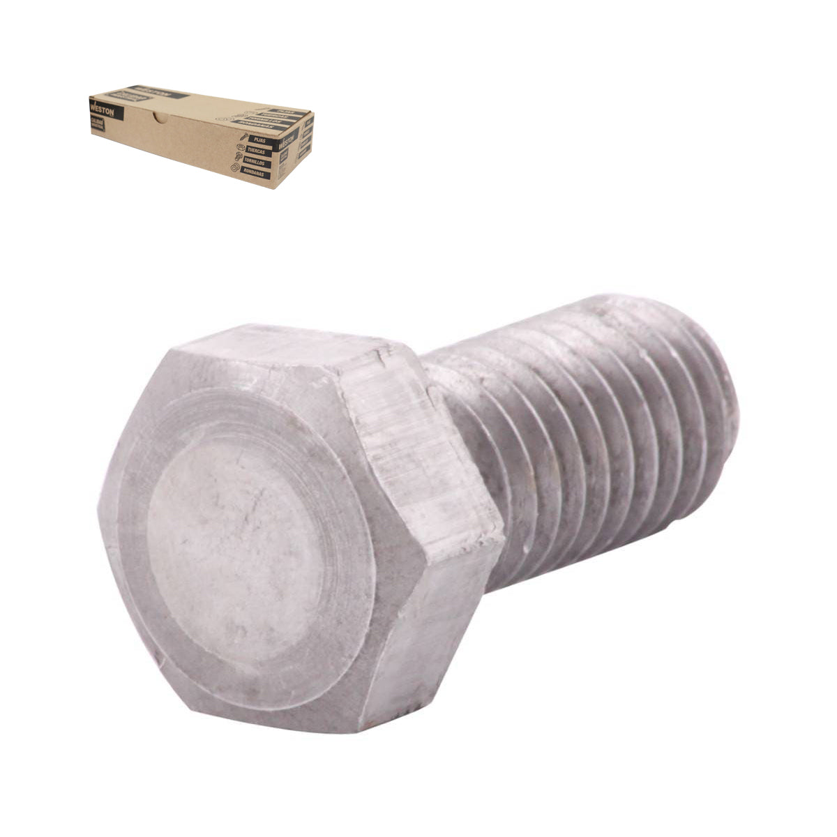 Tornillo Hexagonal Pulido Grado 2 5/8"-11 x 2-1/2" Rosca Completa | ZN-19118-C